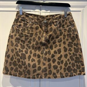 Blank NYC. Super fun, Leopard Print Women's Jean Skirt